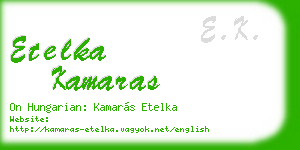 etelka kamaras business card
